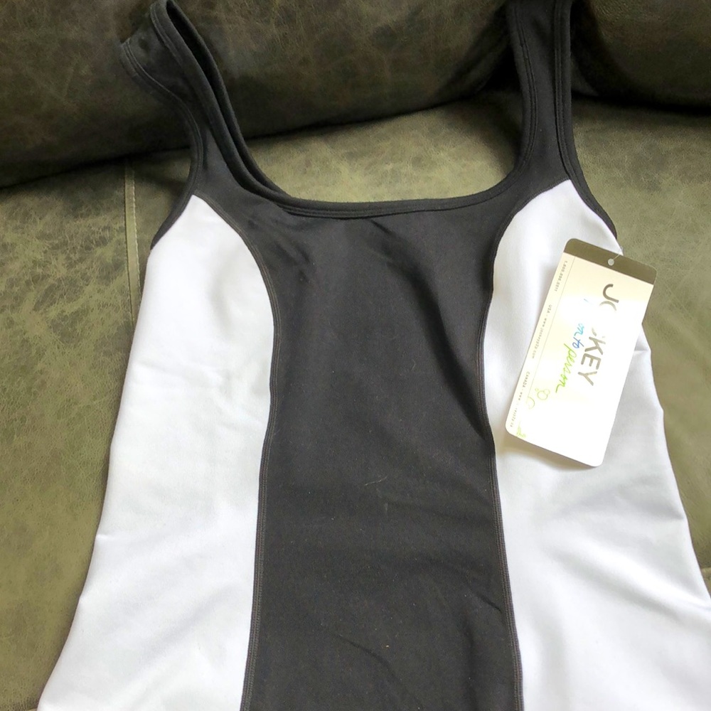 NWT Black and White Jockey Tank Top